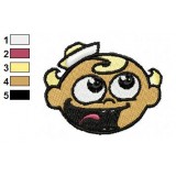 Sweet Flapjack Face Embroidery Design